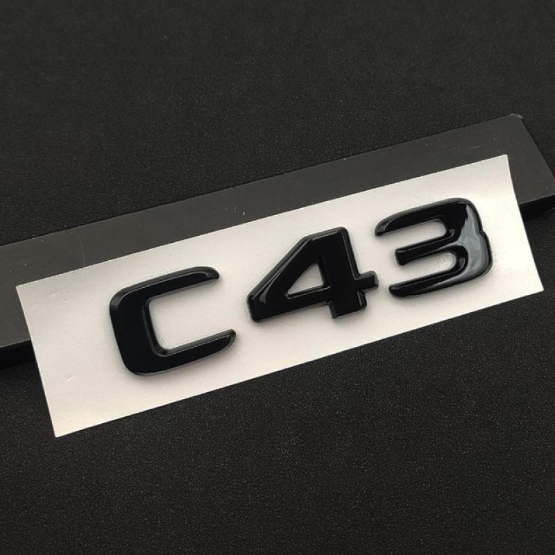 

C43 Эмблема автомобиля Буквы Наклейка на багажник автомобиля чёрный