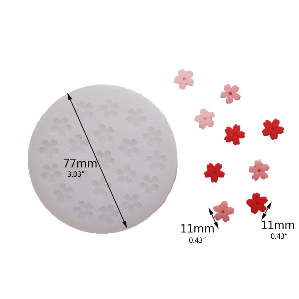 DIY Craft Clay Candle Mold Handmade Mold Crystal 3D Mini Cherry Epoxy Resin Mold Flower Ornaments Casting Silicone Mould