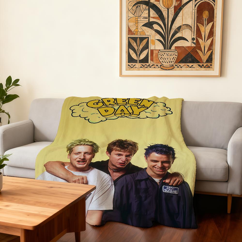 

Rock Band G-Green Day Blanket Super Warm Comfortable Plush Throw Blanket Child Home Sofa Bedroom Gift 30x40in
