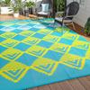 Tappeto da Esterno per Terrazza Durevole Lavabile in Macchina Tappeto in Lino Pieghevole Portatile Tappetino per Camper Campeggio Picnic