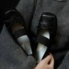 Designer Spring Women Mary Jane Shoes Fashion Square Toe Ladies Comfort Soft Sole Flats Women's Comfort Ballerinas Shoes