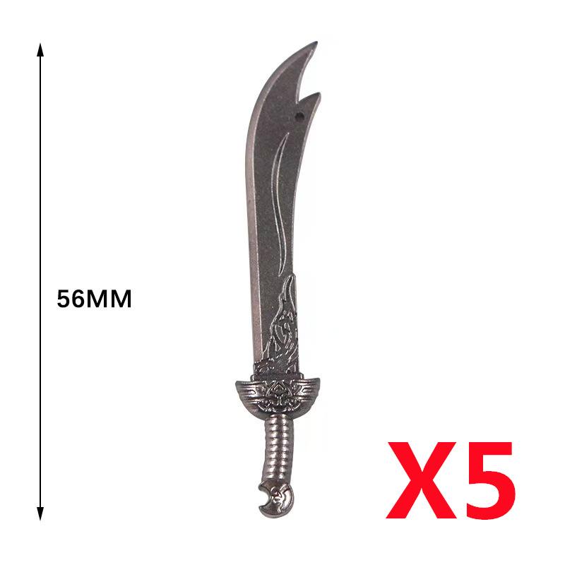 MOC Medieval Military Anime Figures Weapons Building Blocks Toys Soldiers Shield Sword Bow Trident Ax Gun Hammer DIY Gifts K027