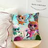 MINISO Cute Cartoon S-SuperKitties cushion cover Living Room Headboard Bedroom Office Cushion Cushion Sofa Nap Time Pillow Case