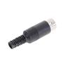 5pcs/lot DIN Male Plug Cable Connector 5 Pin with Plastic Handle Black Color Wholesale