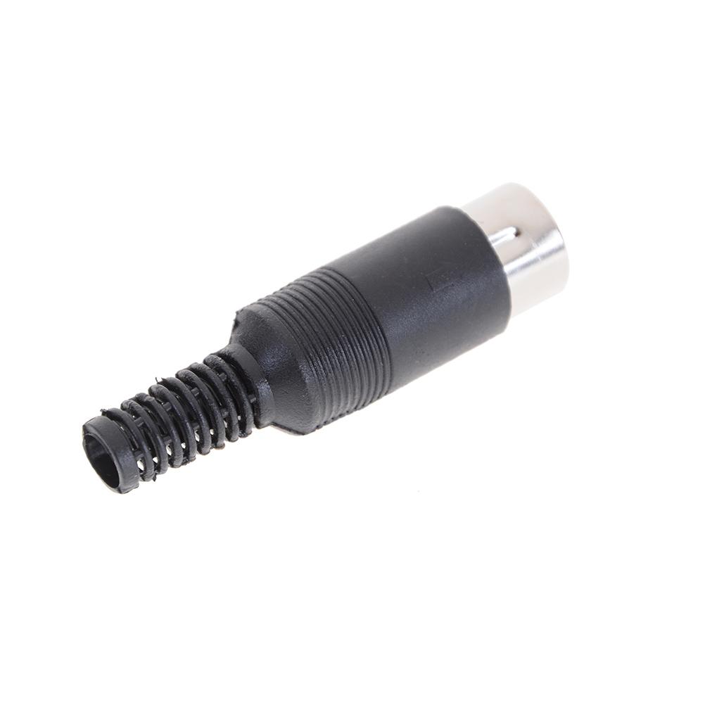 5pcs/lot DIN Male Plug Cable Connector 5 Pin with Plastic Handle Black Color Wholesale
