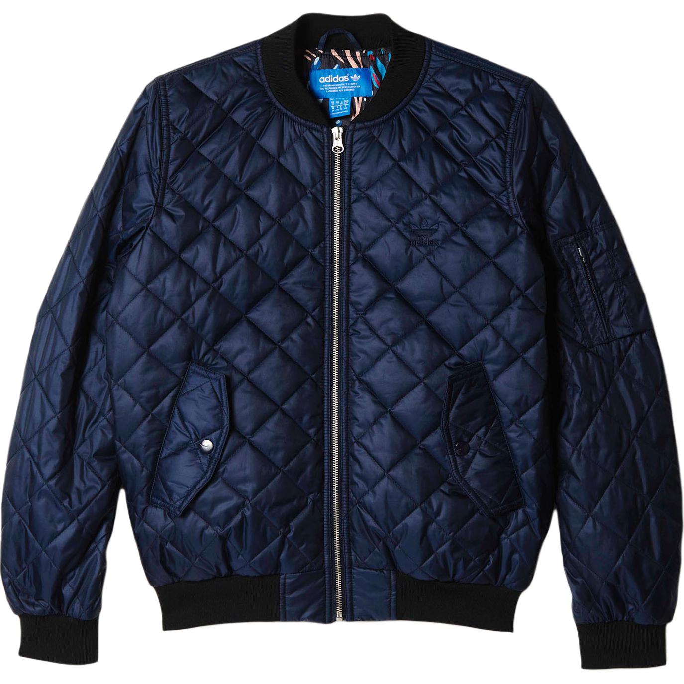 

Adidas Originals Stand Collar Sports Casual Warm Durable Long Sleeve Cotton Jacket Women Jacket Dark-Blue AY4754 M