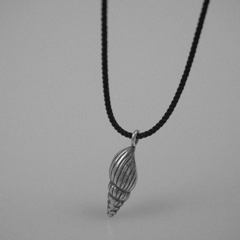 Oat Archive Silver Sora Necklace, Black