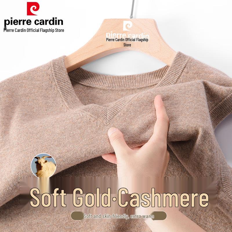 Pierre Cardin Men's V-Neck Pure Cashmere Sweater
