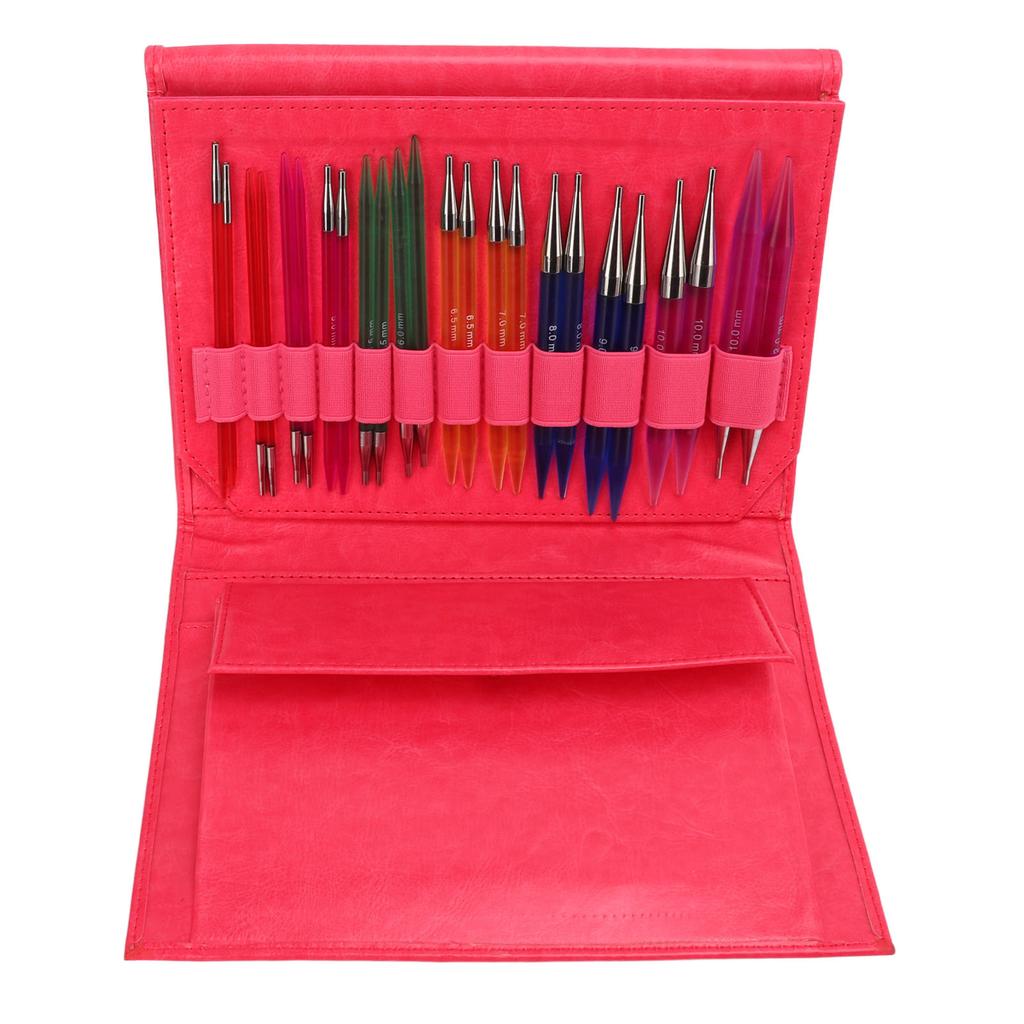 12 Pairs Knitting Kit 12 Different Sizes Comfortable Grip Glossy Polished Appearance Acrylic Material Crochet Supplies
