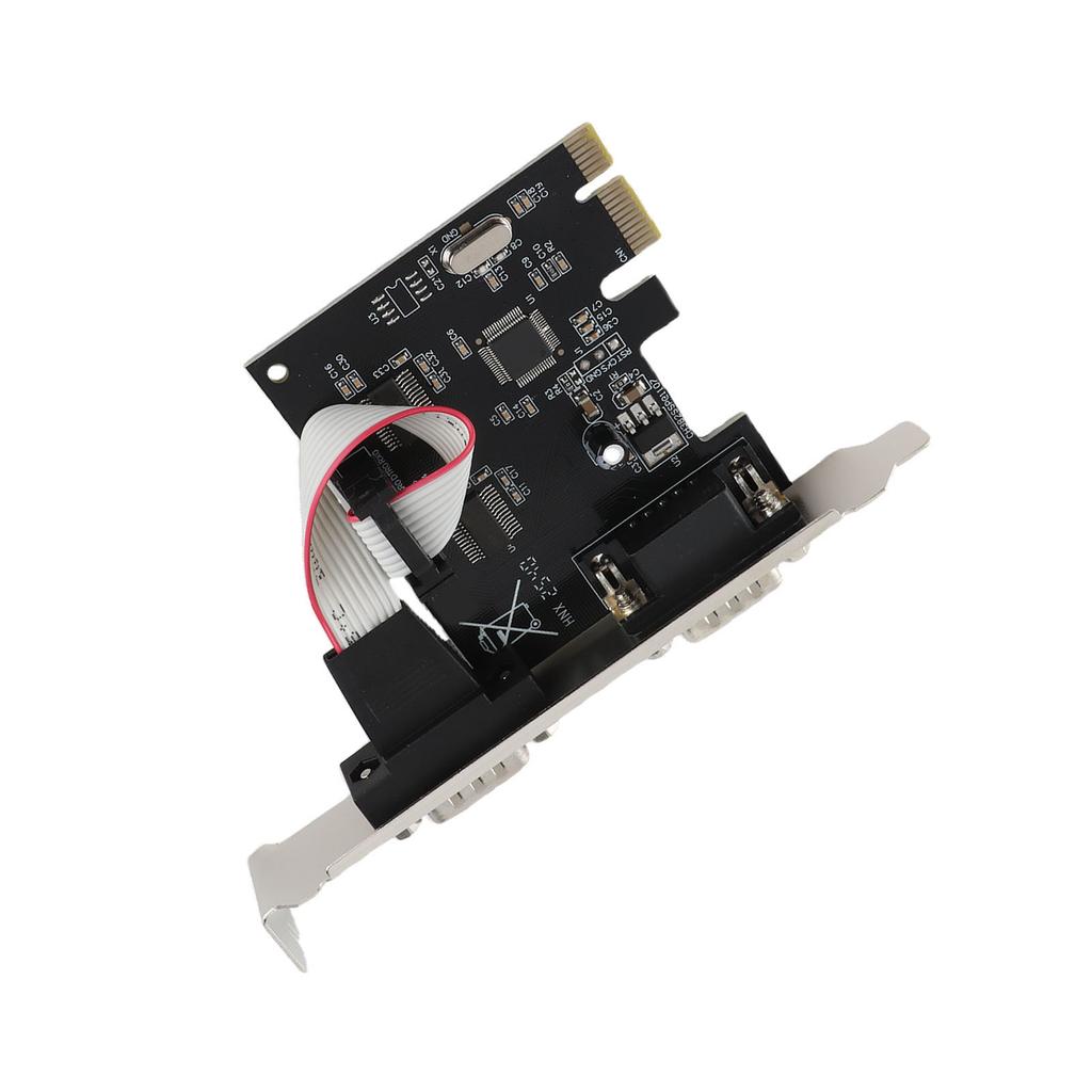 2 Port PCI Express RS232 DB9 Serial Port Card PCIe Serial Expansion Card PCIe Serial Host Controller Card for Windows