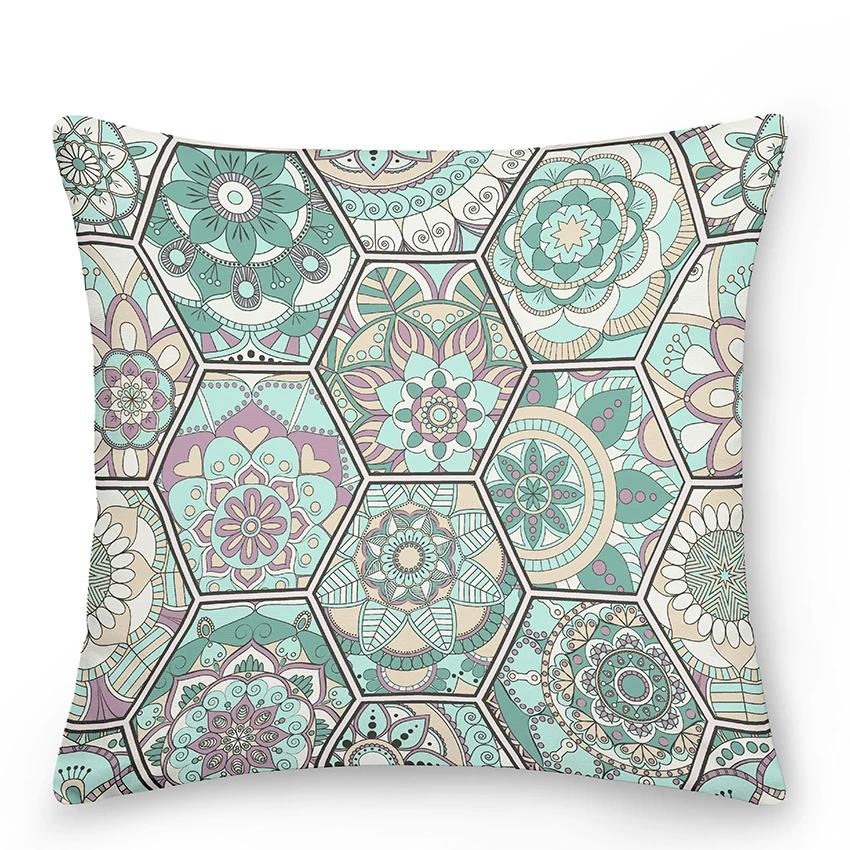 Mandala Pillowcase Decor Sofa Bed  Decorative Car Cushion Cover Boho Style