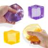 Colorful Fidget Toy Squishy Toys Ice Block Stress Ball Toy Kawaii Transparent Snowflake Cube Square Stress Relief Squeeze Toy