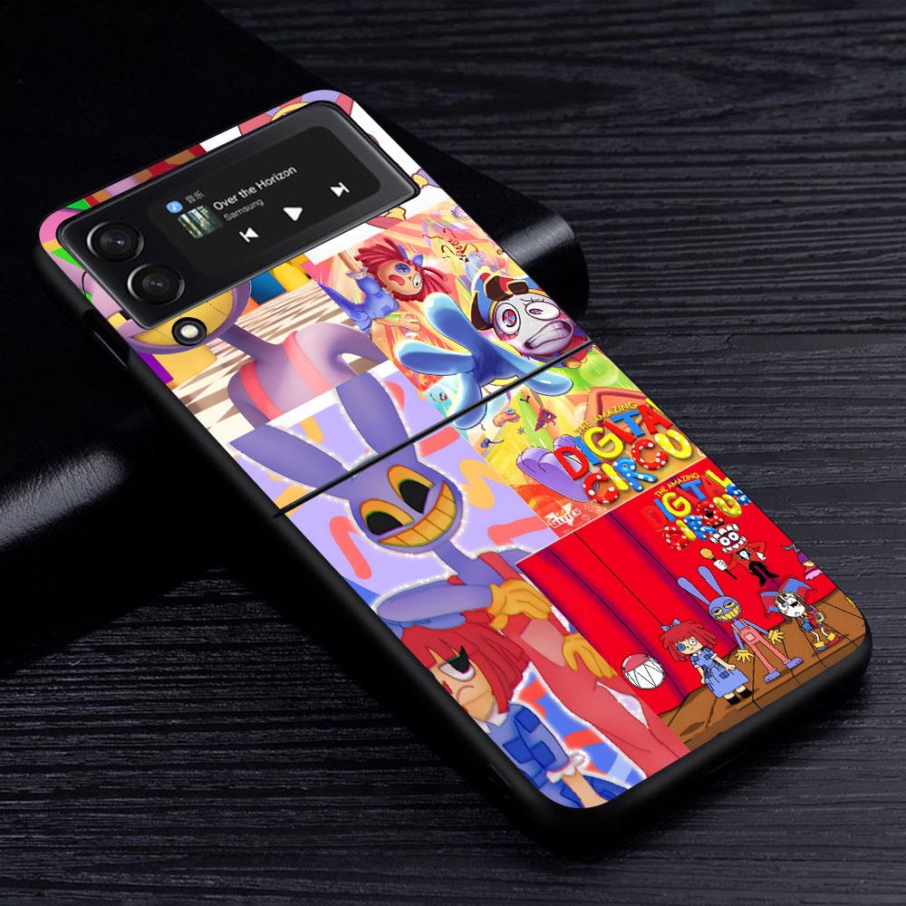 The Amazing Digital Circus Jax Case for Samsung Galaxy Z Flip4 Flip3 5G PC Hard Phone Shell Z Flip 4 3 Black Zflip4 Zflip3 Cover