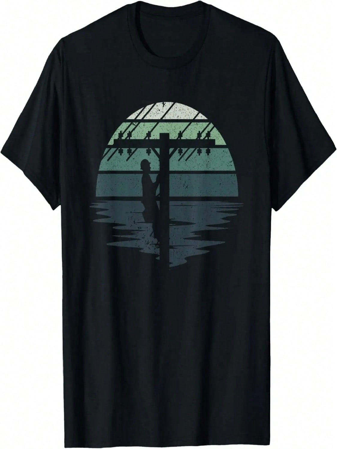 Retro Lineman - Electrical Cable Lineman T-Shirt S