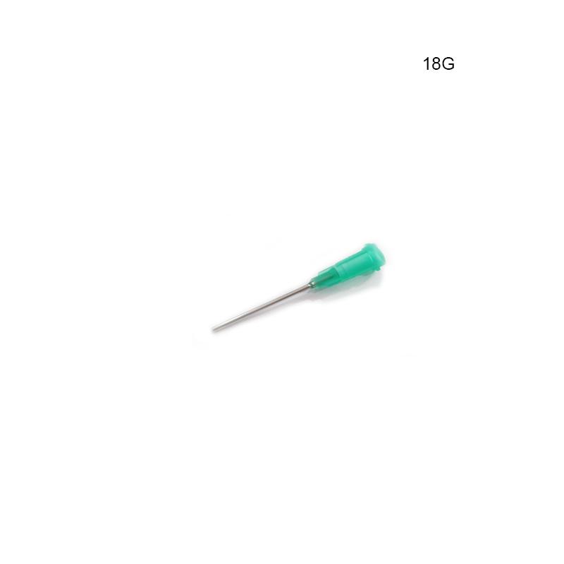 25pcs 1 Inch Dispensing Needles Syringe Needle 1 Inch Length Machine Nozzle Glue Needle Blunt End Threaded Port 14G-27G
