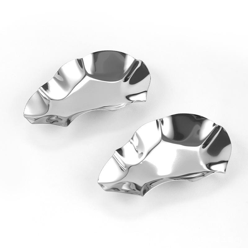 1/2Pcs Multifunctional Stainless Steel Oyster Dishes Grillable Baked Clams Scallop Seafood Oysters Grilling Pan Reusable 2pcs