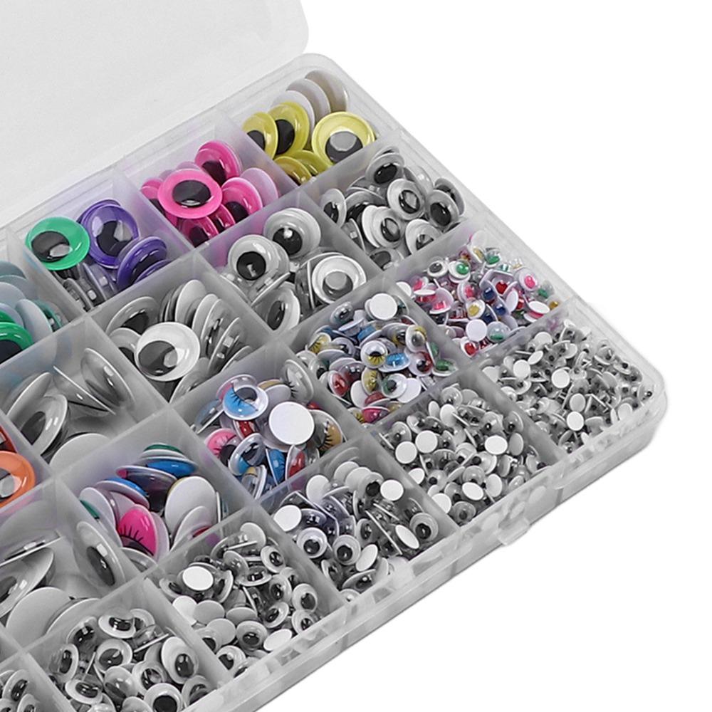 1700pcs Different Sizes Self Adhesive Eyes Self Adhesive Wiggle Eyes Googly Eyes  Doll Decoration