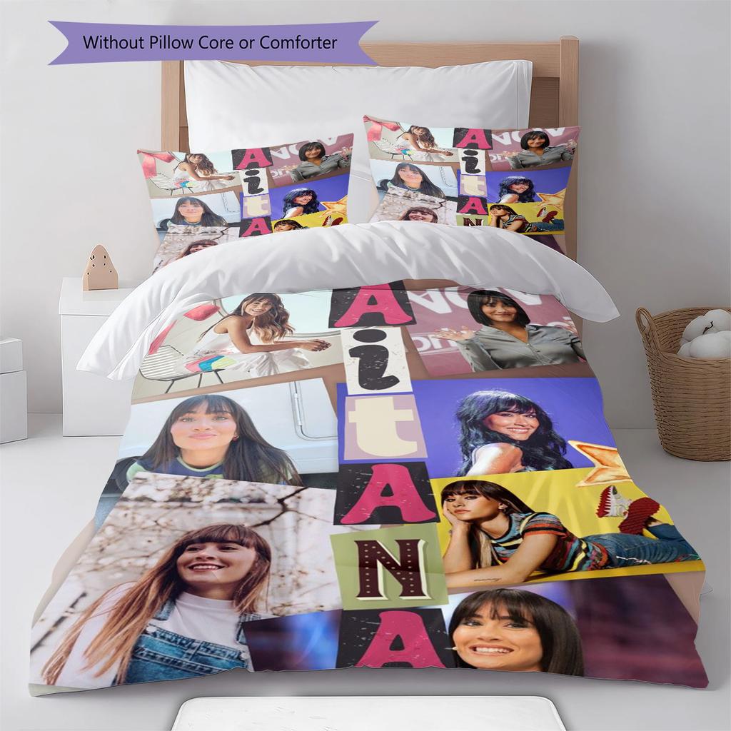 Aitana Pattern Bedding,Quilt Set Quilt Cover Pillowcase Home Birthday Gift (1 * duvet cover + 2 * pillowcase, without core)
