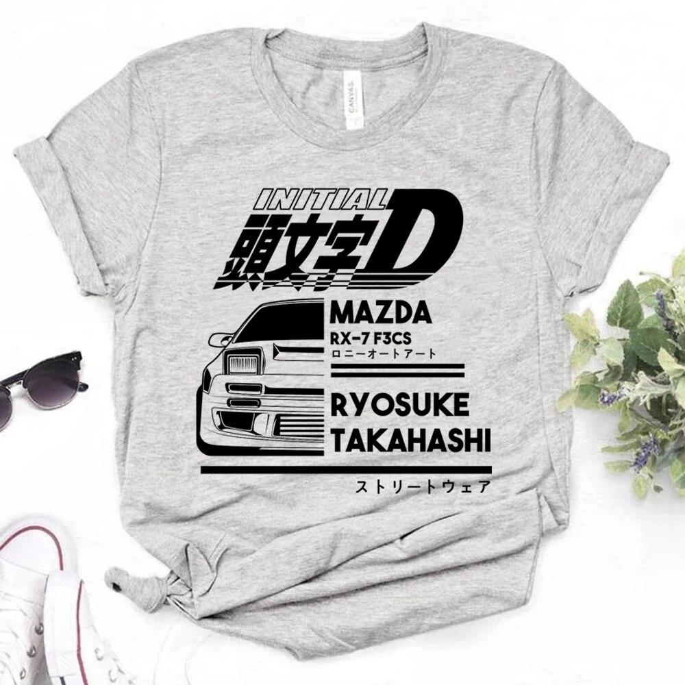 Initial D T-shirts Women Comic Streetwear T Shirt Female Manga Y2k Clothes Unisex