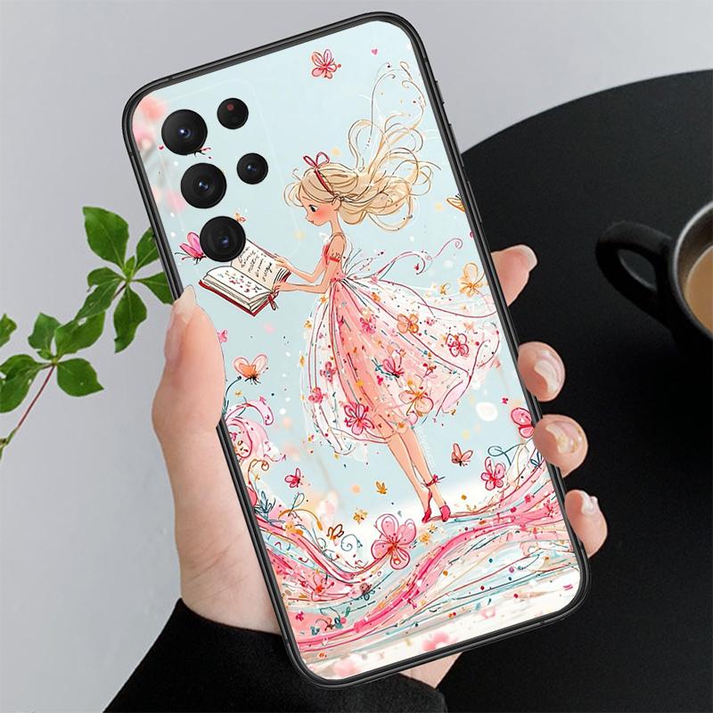 Lovely Girl Phone Case For Samsung A55 A16 A56 A36 A35 A15 A53 A54 A33 A34 A25 A05S A52 A52S A14 A24 A26 A71
