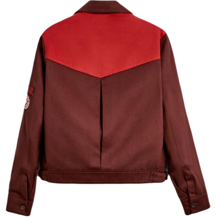 Zara Jaqueta Unissex com Zíper Curto em Bloco de Cores e Logo Colaboração X Harry Lambert FW24 Vermelho 06861317-600