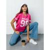 Summer Ladies T-Shirt Sports Style Short-Sleeved Y2k 2000s Fashion Casual Oversized Ladies Clothing