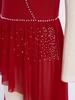 Children’s Dance Dress One Shoulder Long Sleeve Mesh Patchwork Spaghetti Straps Irregular Hem Asymmetrical Style for Lyrical Routine