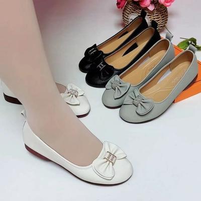 Sweet Soft-soled Bow Lazy Shoes Women's New Fashion Light Mouth Square Head Single Shoes Women's Shoes