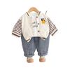 Kids Casual Long-Sleeve Set, Comfortable Daily Wear Outfits