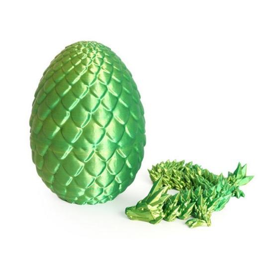 3D Printed Dragon Egg Toy Movable Joints Articulated Dragon Figurine Model Toy Desktop Decoration Kids Adults Collection Gifts