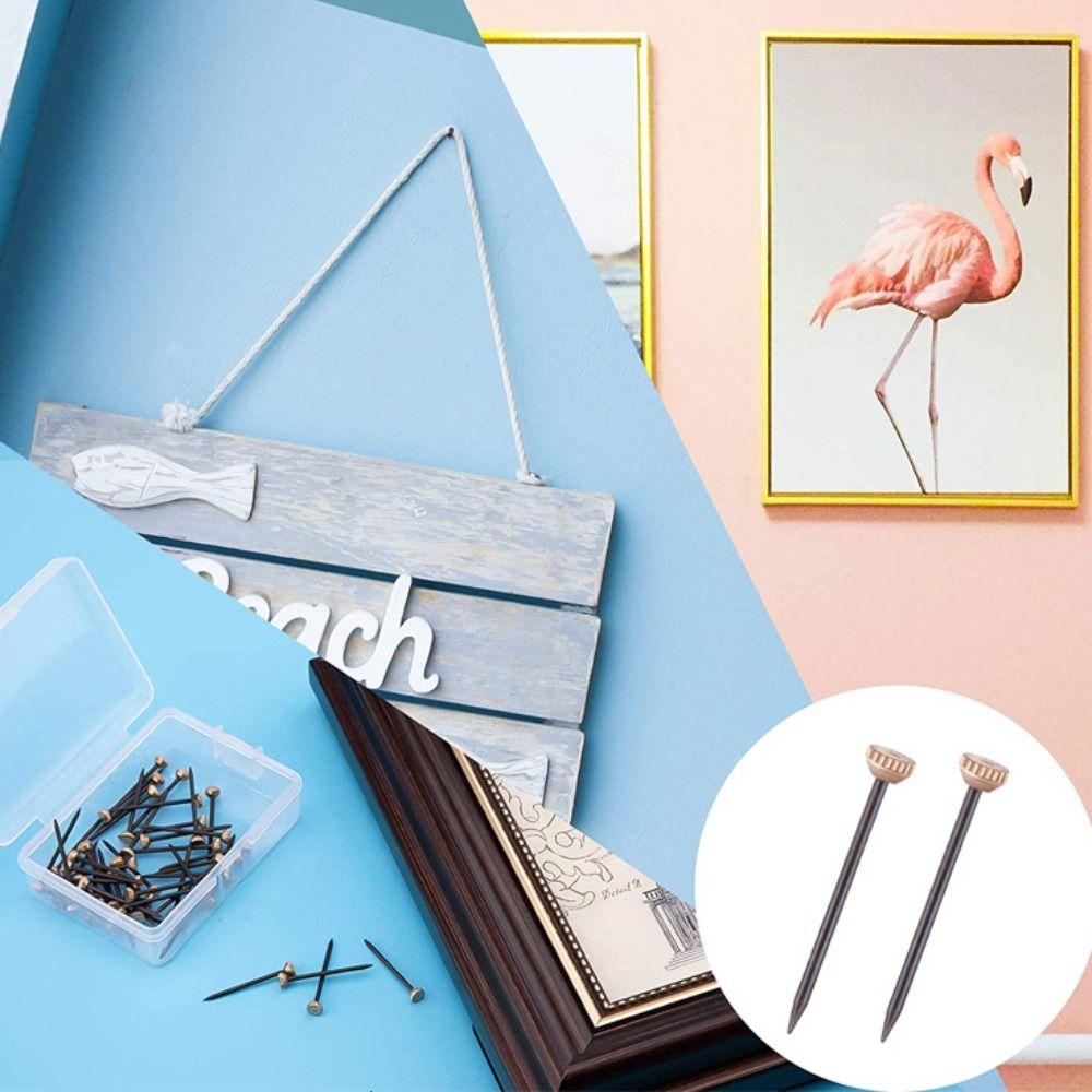 100pcs Widely Used Photo Wall Stud High Strength Photo Hook Hangers Frame Hook Nails  Decoration