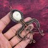 Howlite Pendant Copper Wire Wrapped Jewelry Titanium Bead Eyes Jewelry Skull Bone Face Pendant