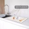 Large Dish Drying Mat Foldable Water-absorbing Diatomaceous Earth Mat Quick Dry Pad for Kitchen Counter