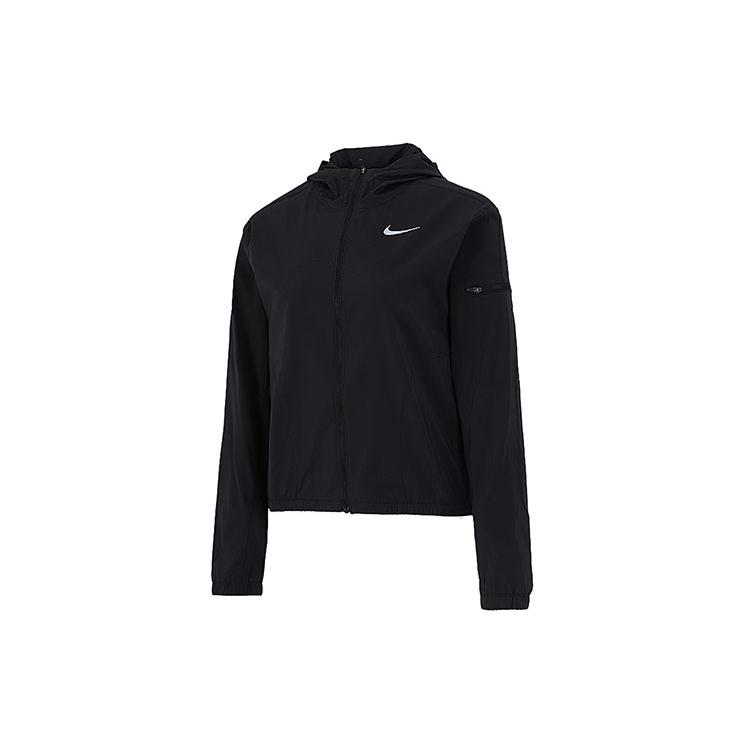 

New Nike Women ss Logo Running Hooded Jacket Black DH1991-010 L