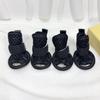 4Pcs/Set Soft Summer Dog Shoes Non-Slip Dog Paw Protector Fashion Hollow Puppy Shoes  All Seasons