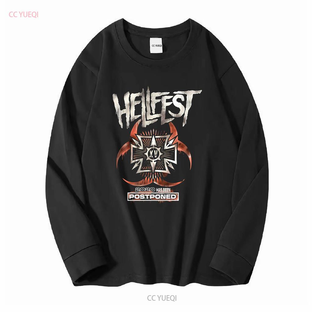 Hellfest 2020 has been postponed For Fan Black All Size T Shirt QQ1232 long or short sleeves vintage Washed Casual fashion