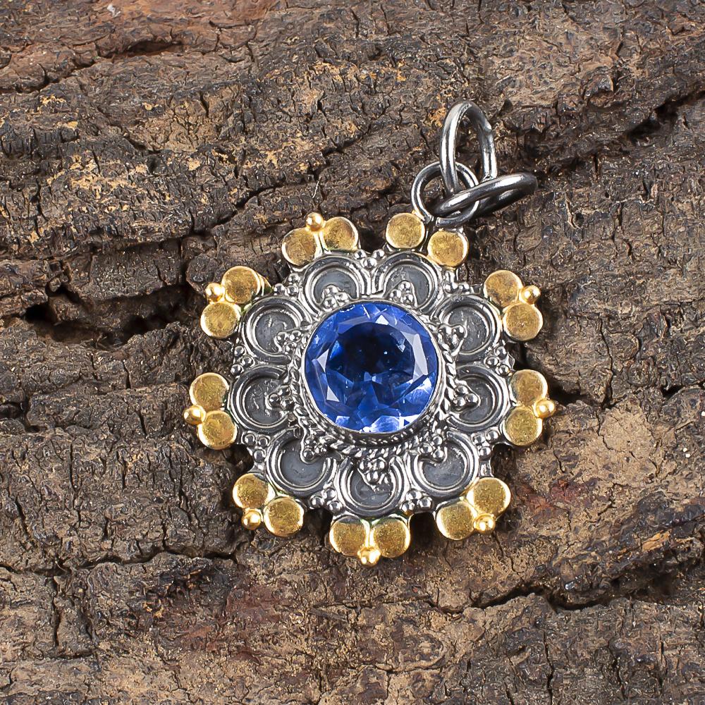 Tanzanite Pendant, Handmade Gemstone Pendant, 925 Solid Sterling Silver Pendant Antique Jewelry, For Engagement Gift