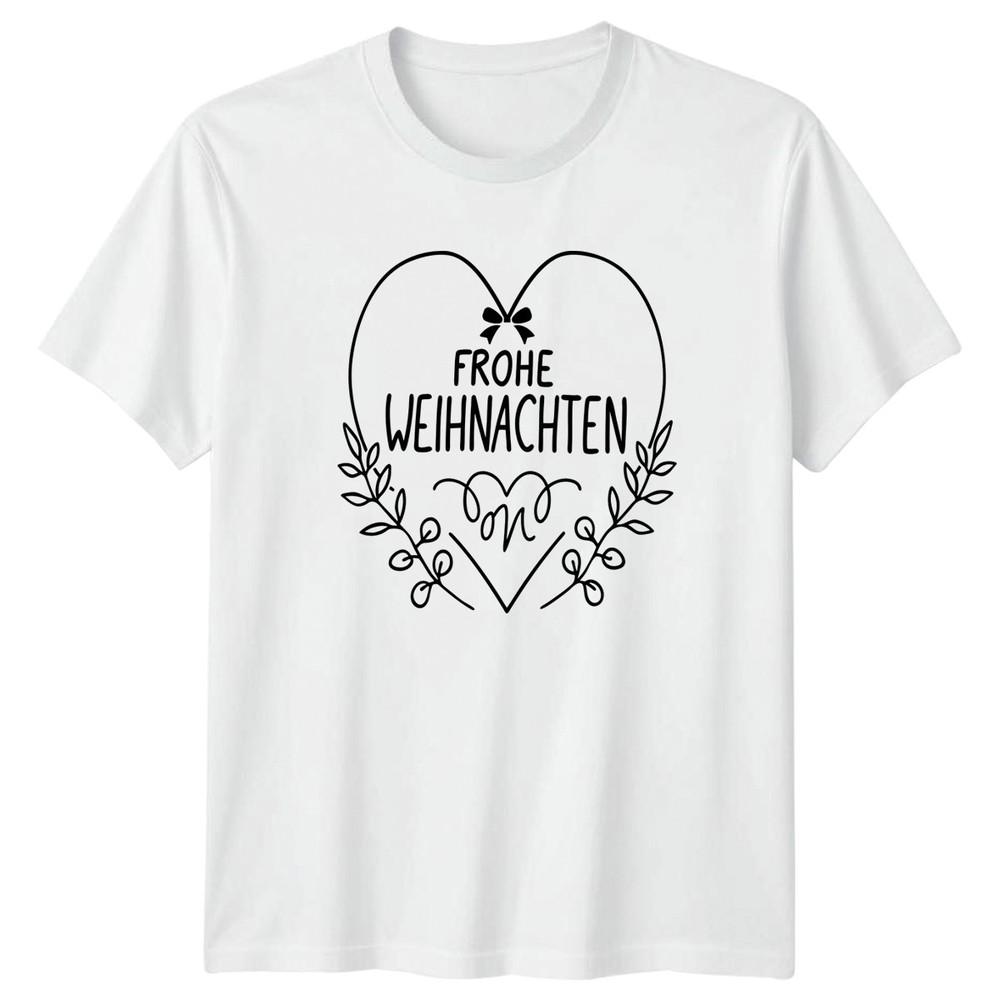Frohe Weihnachten Unisexs TShirt GerUnisex Christmas Holiday Christmas Gift For Her S