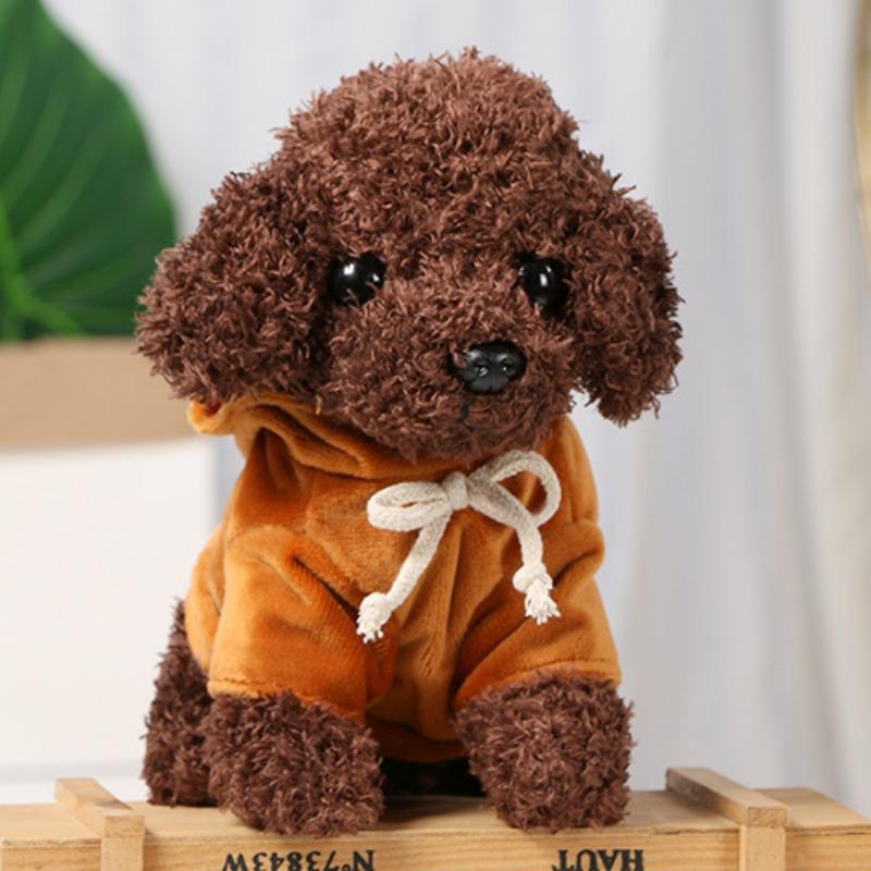 Little Dog Plush Toys, Dog Dolls, Teddy Dog Dolls, Cute Little Animal Dolls On The Bed