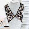Fashion Jeweled Detachable Collar Shawl Versatile Lapel Colorful Rhinestones Collar Shawl for Dress Shirt
