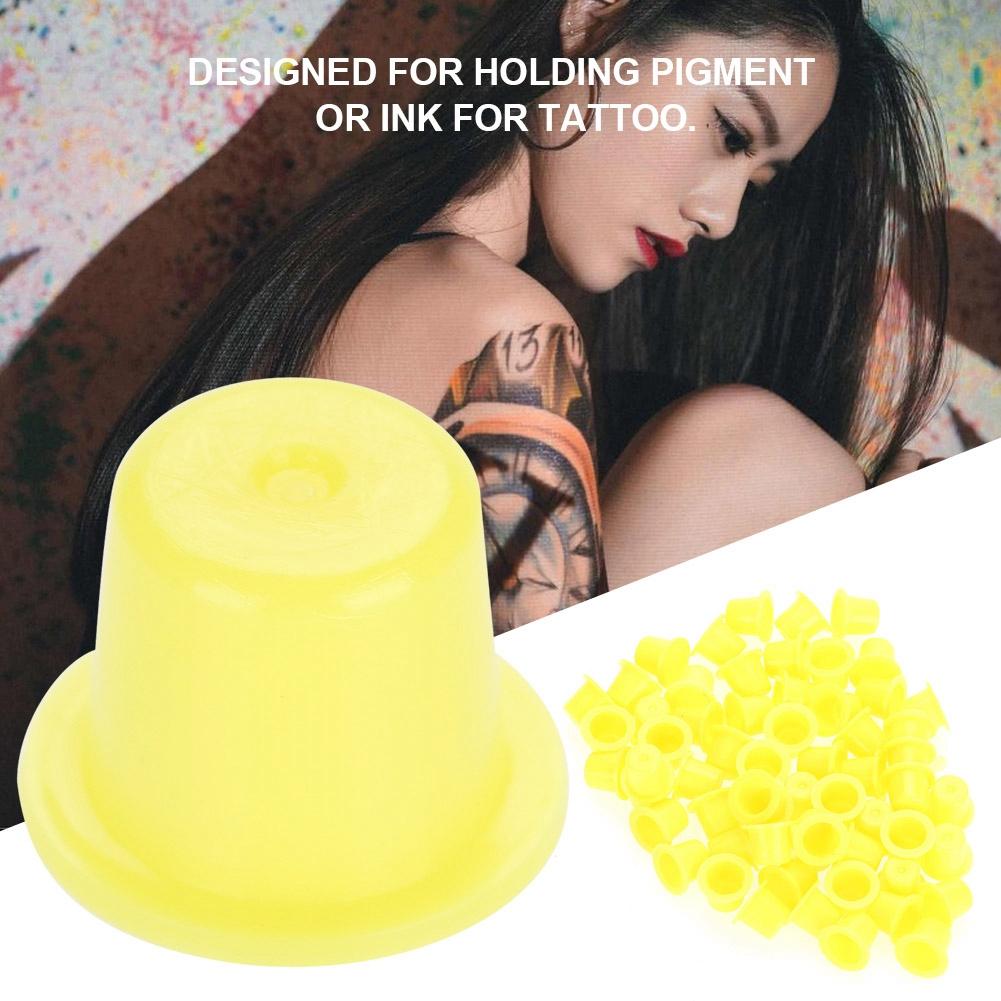 1000Pcs Tattoo Ink Cup Plastic Pigment Holder Permanent Makeup Supplies M