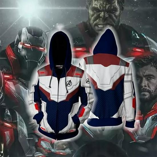 2025 Autumn/Winter Classic Marvel Series Men's Drawstring Zipper Hoodie