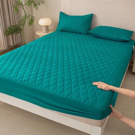 

Waterproof Quilted Fitted Mattress Protector, Bed Sheet with Elastic Band, Mattress Cover for Bedroom 90*200 темно-зелений колір