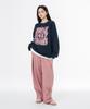 MOZMOZ Colorful Corduroy String Wide Pants Pink