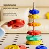 Colorful Baby Stacking Rings - Rainbow Spinner Tower Educational Toy for Infants and Toddlers