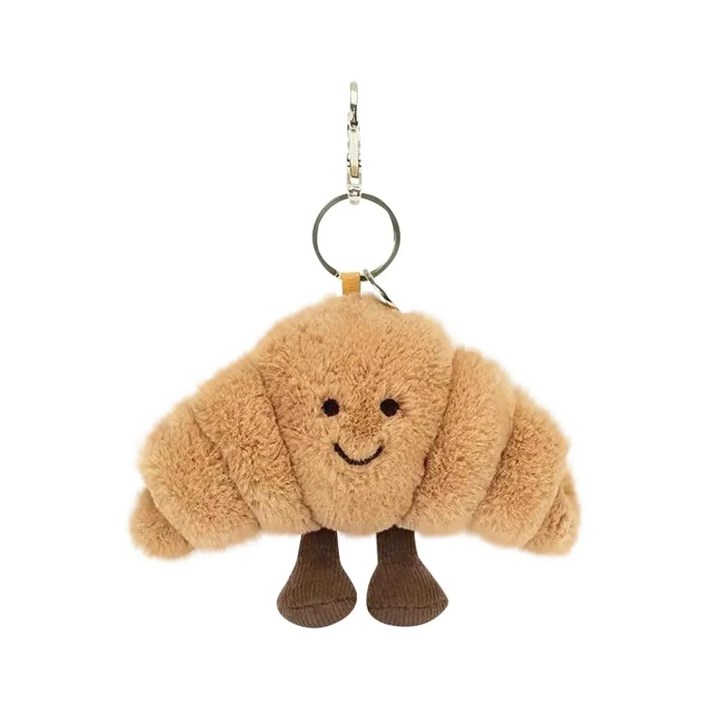 Adorable Croissant Bag Charm Keychain Perfect Novelty Gift for Food Lovers Cute Accessory for Bags and Mobile Phones