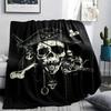 skeleton Print Flannel Blanket,High quality Comfortable for All Seasons,Home Decor,Warmth and Comfort,Perfect for Christmas Gifts
