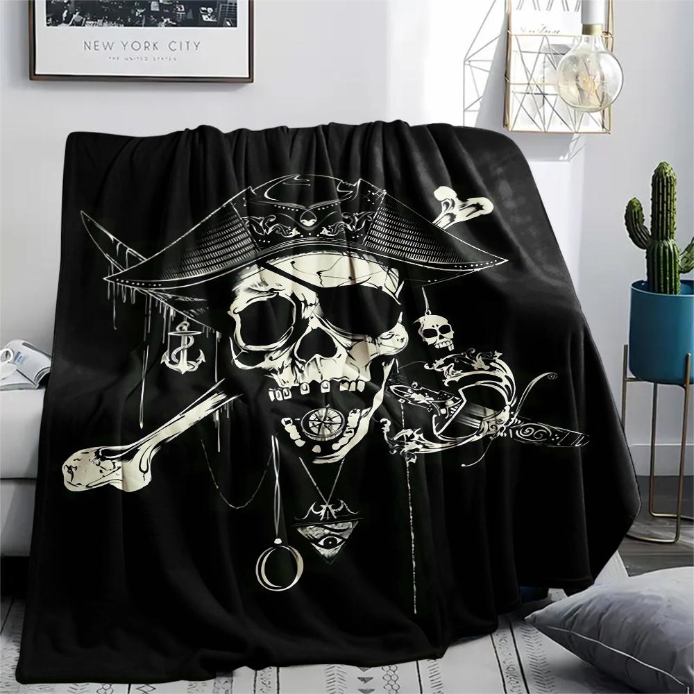 skeleton Print Flannel Blanket,High quality Comfortable for All Seasons,Home Decor,Warmth and Comfort,Perfect for Christmas Gifts