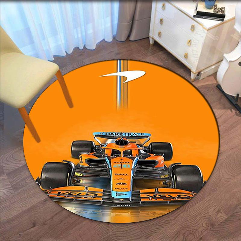 Racing Printed Round Rug Carpet Chair Rug Area Rug Entryway Doormats,for Office Chair Living Room Bedroom Kitchen Room.