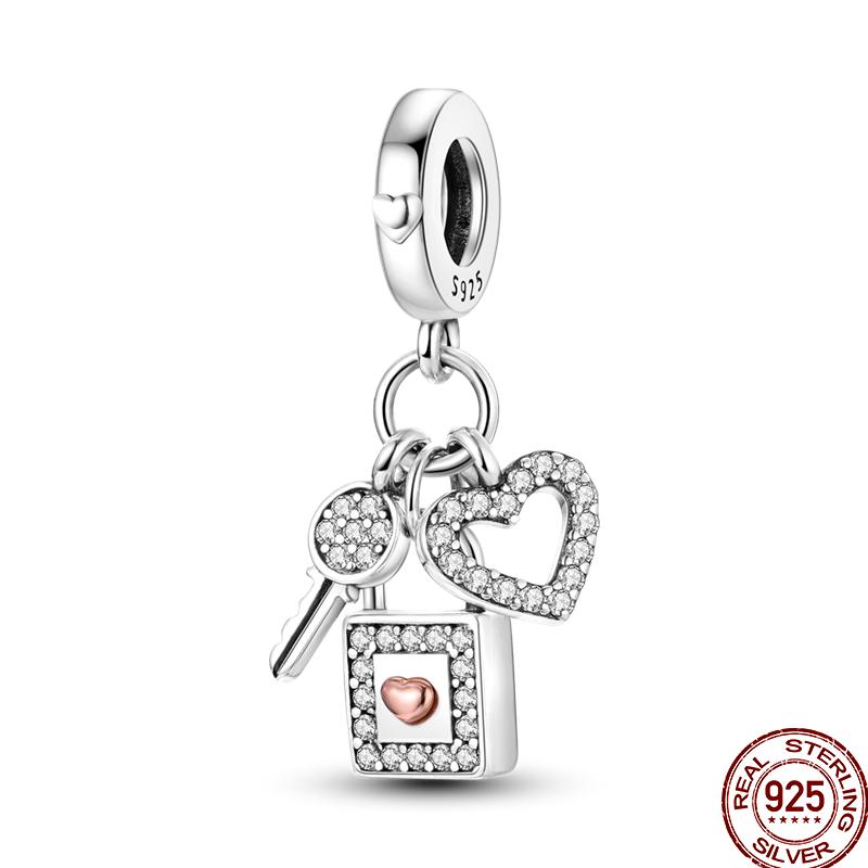 Copper Pink Puppy Flower Bird Pink Charm Beads Suitable For 3Mm Original Bracelet Diy Jewelry Gift